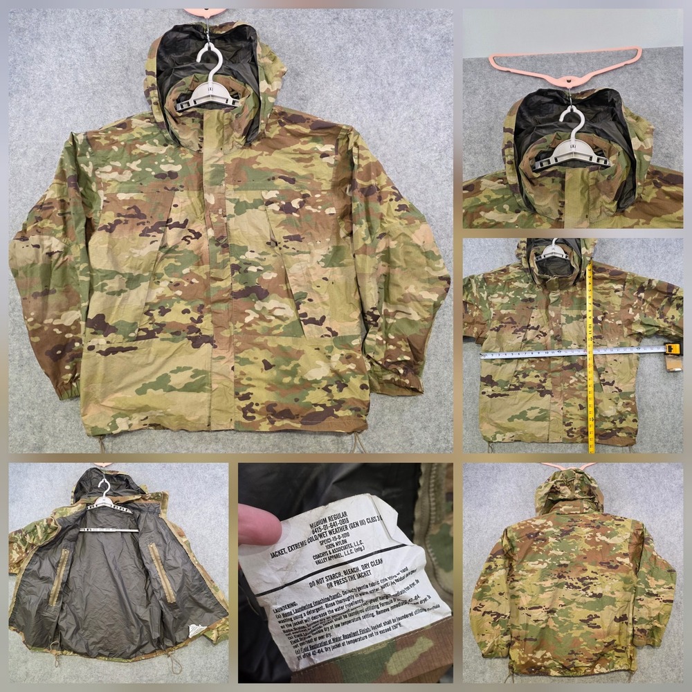 Extreme Cold Wet Weather GEN III Jacket Mens Medium Multicam Camo Shell Rain